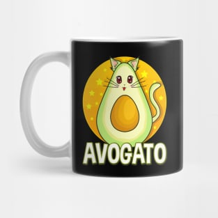 Funny Avogato Avocado Cat Cute Kitty Avo-gato Pun Mug